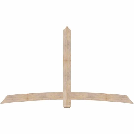 Ekena Millwork Bellingham Smooth Timber Gable Bracket, Douglas Fir, 96"W x 56"H x 1 1/2"D x 5 1/2"F, 14/12 Pitch GBW096X56X0206BEL00SDF